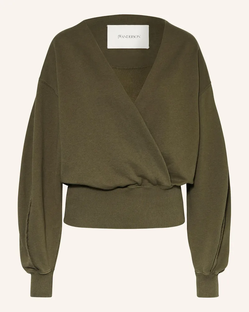 J.W.Anderson Sweatshirt in Wickeloptik Khaki
