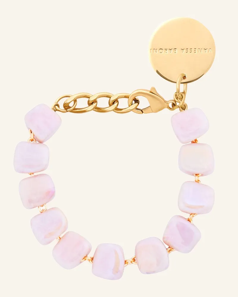 Vanessa Baroni Armband Mini Organic Shaped Bracelet Iridescent Rose By Glambou pink Pink