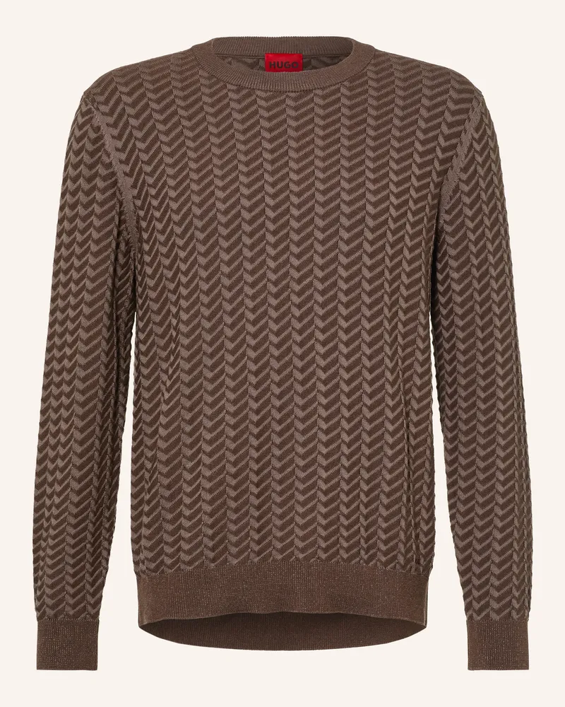 HUGO BOSS Pullover Simond braun Dunkelbraun