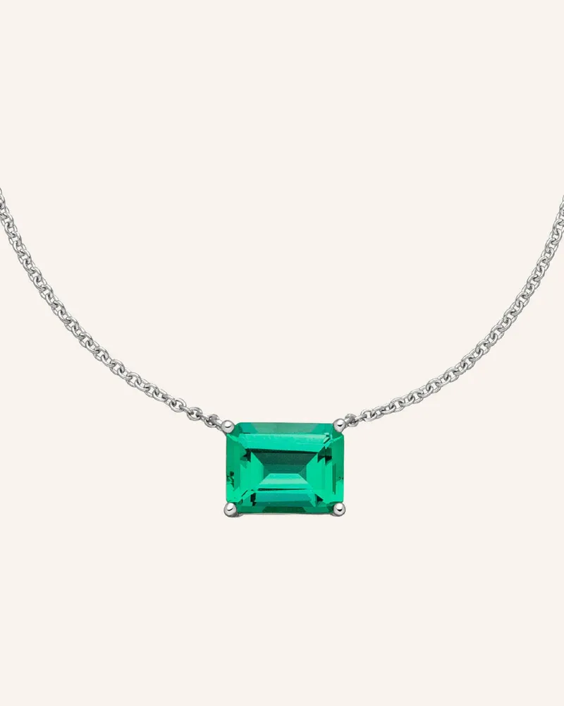 VEYNOU Halskette EDEN aus 14 Karat Weißgold und 2,0ct. Smaragd Weissgold