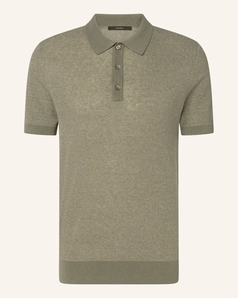 windsor. Strick-Poloshirt Lindo gruen Dunkelgrün