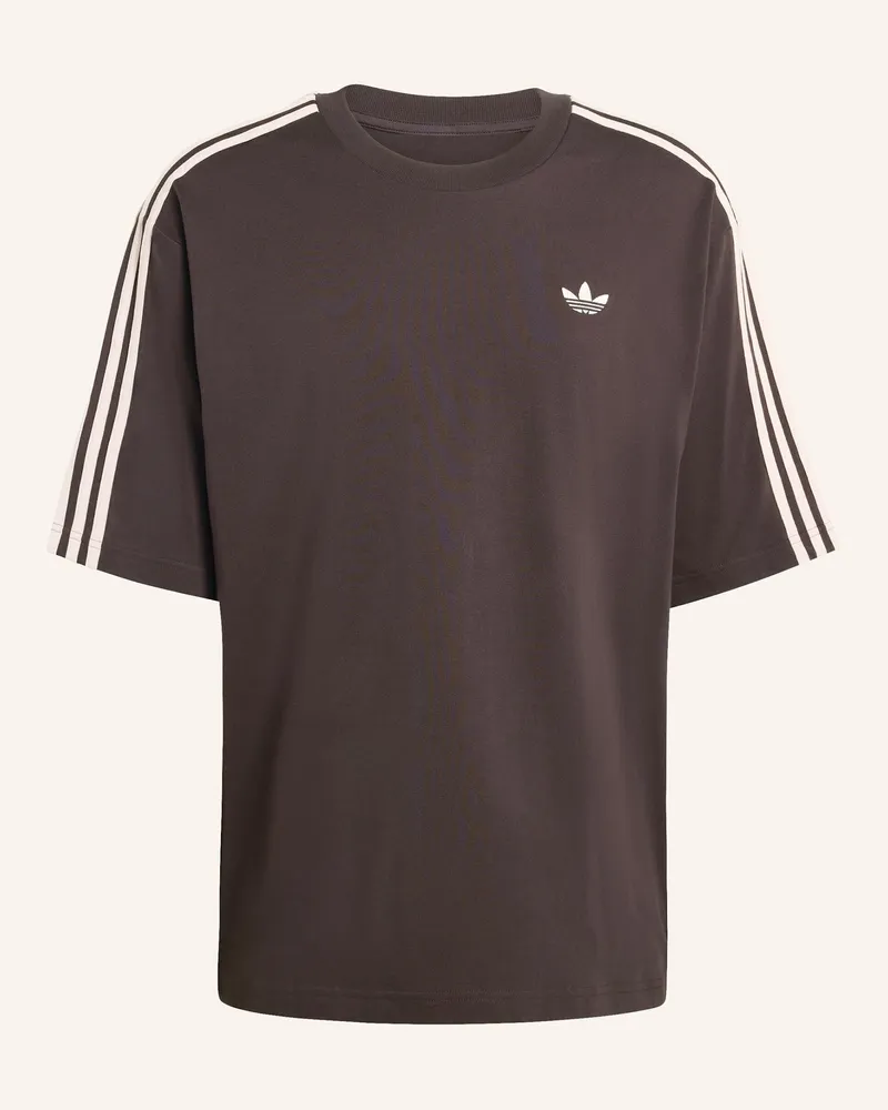 adidas Oversized-Shirt 3-STREIFEN Braun