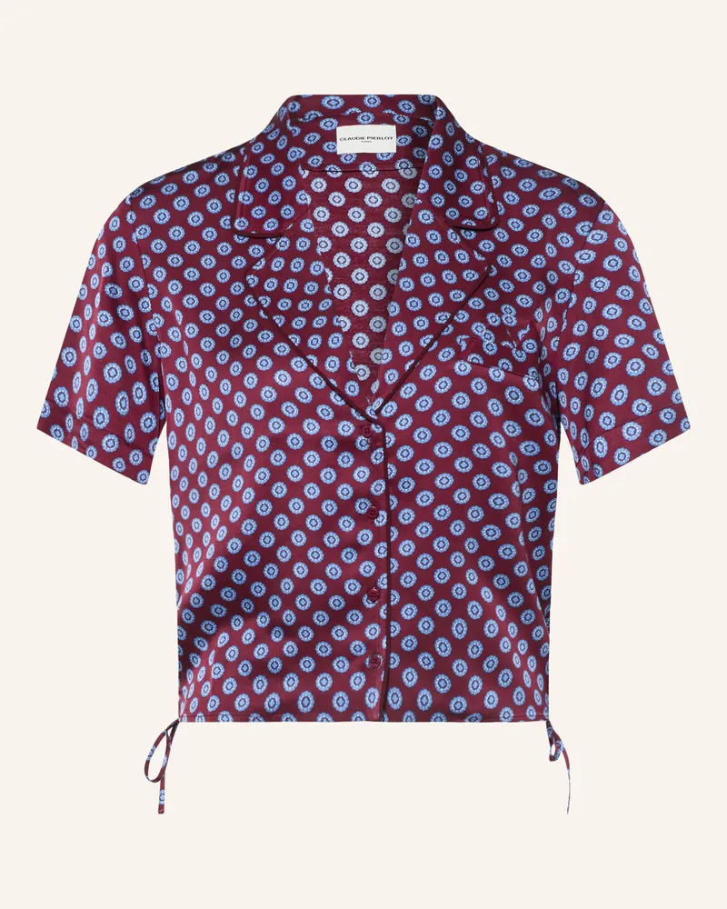 Claudie Pierlot Satinbluse rot Dunkelrot