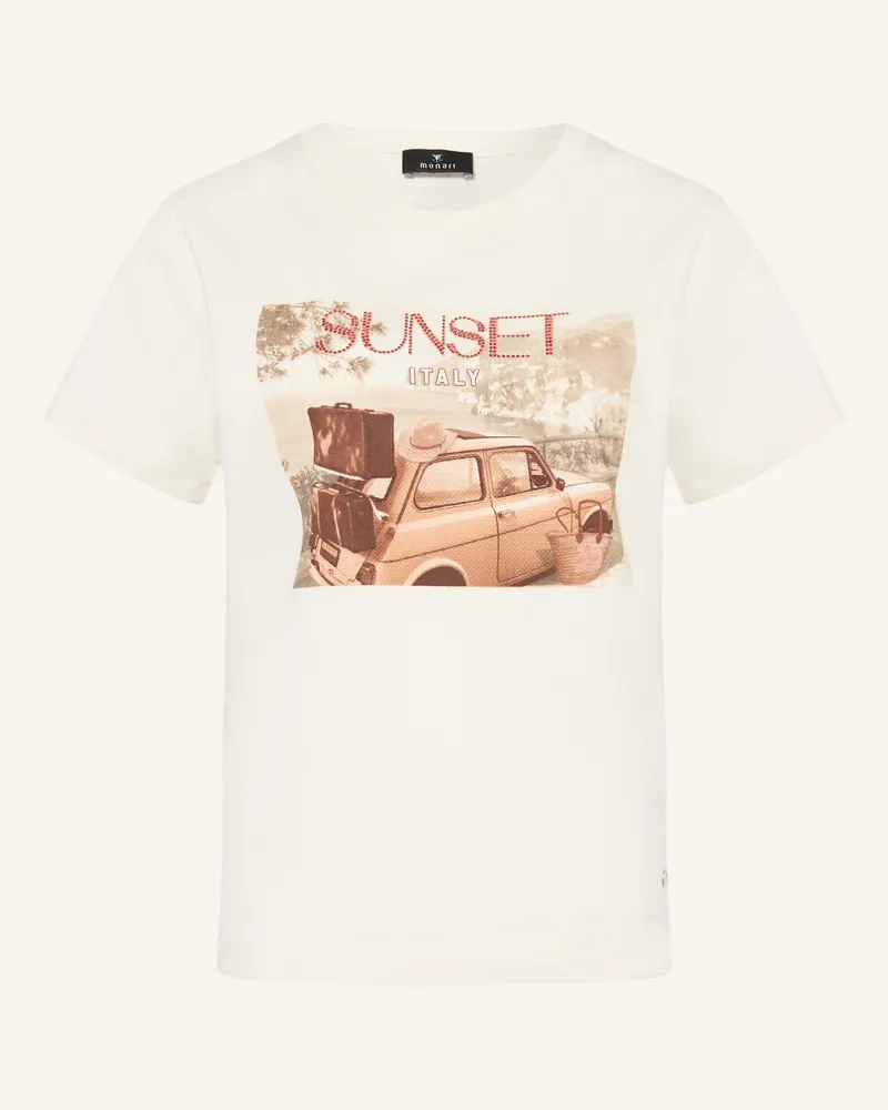 monari T-Shirt Mit Schmucksteinen beige Creme