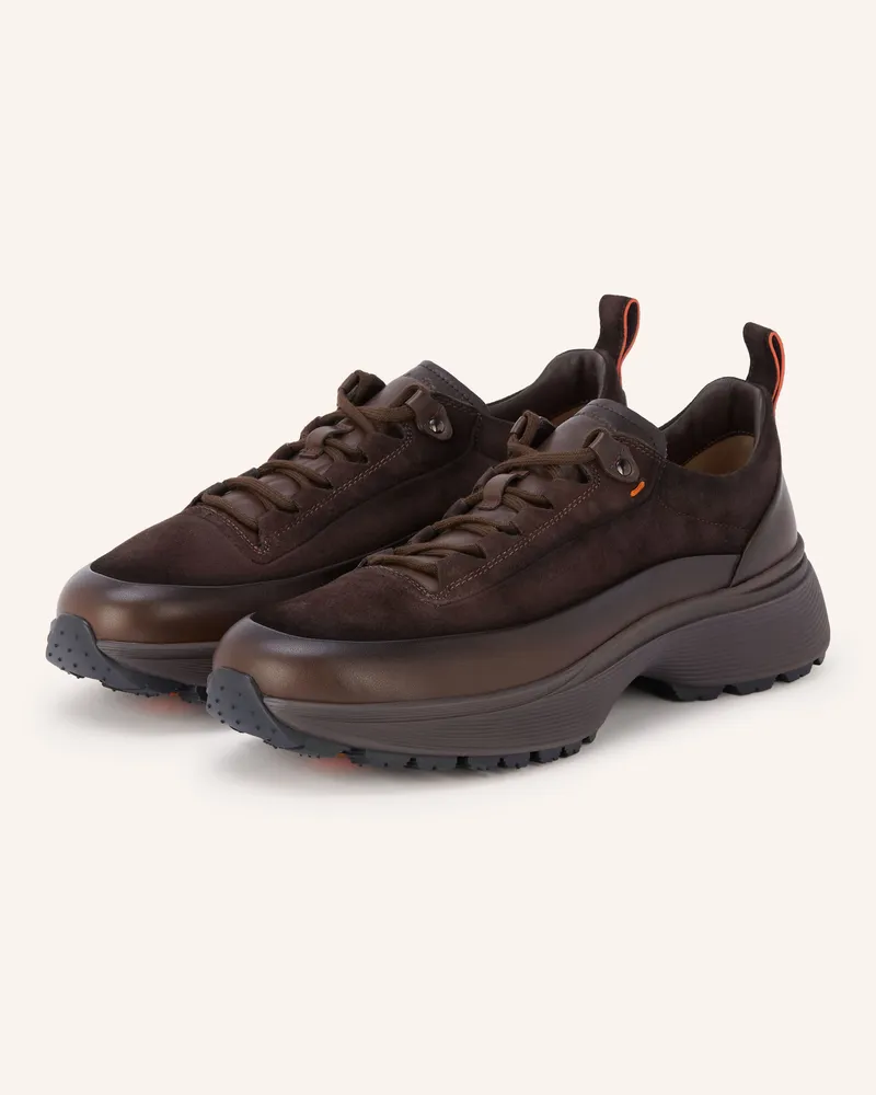 Santoni Sneaker Easy Bounce braun Dunkelbraun