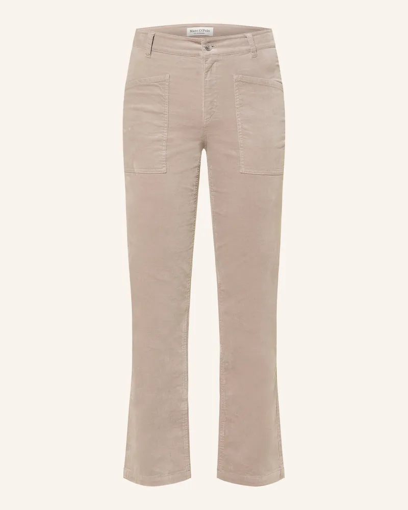 Marc O'Polo Bootcut-Hose Kiruna Aus Samt grau Hellgrau