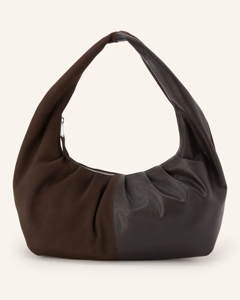 NÚNOO Schultertasche Agnes braun Dunkelbraun