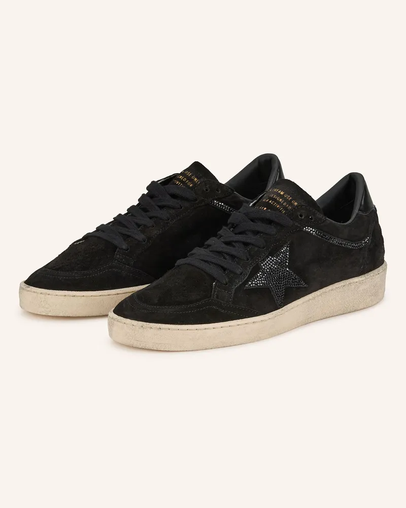 Golden Goose Sneaker BALL STAR mit Schmucksteinen Schwarz