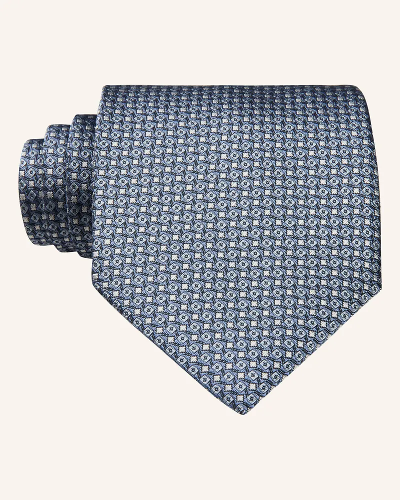 HUGO BOSS Krawatte Mit Seide blau Blau