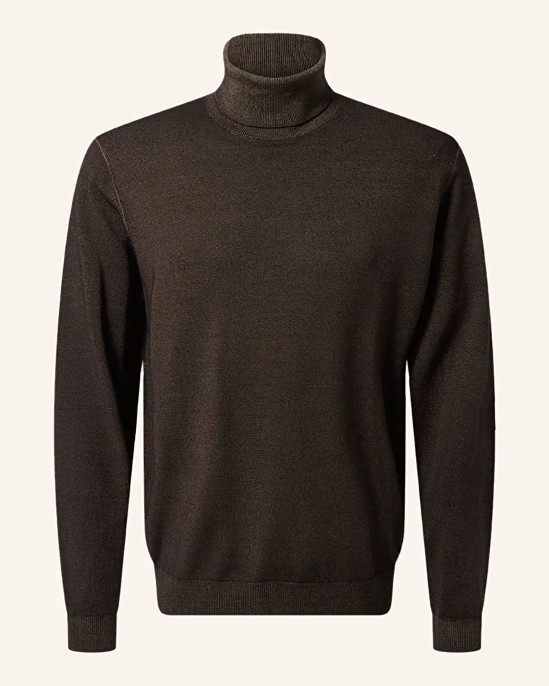 Pierre Cardin Rollkragenpullover braun Dunkelbraun