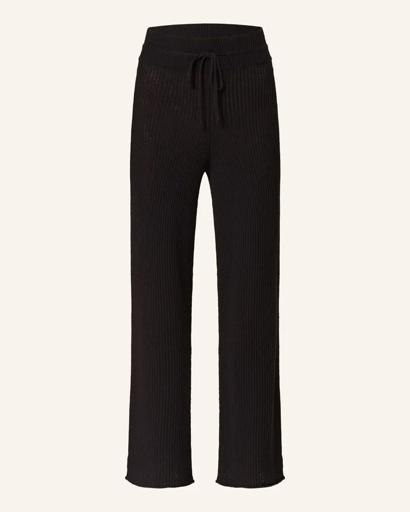 by Aylin Koenig Strickhose LIA im Jogging-Stil mit Leinen Schwarz