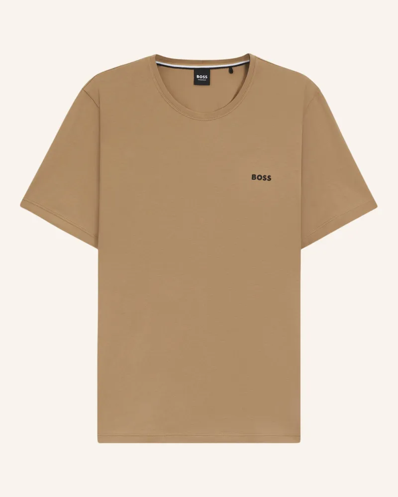 HUGO BOSS Loungewear Oberteil MIX&MATCH T-SHIRT R Regular Fit Beige