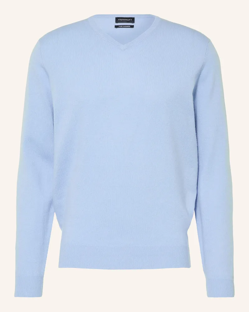 Strokesman's Strokesman Cashmere-Pullover blau Hellblau