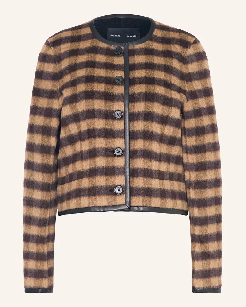 Proenza Schouler Kastenjacke HELENE mit Alpaka Braun
