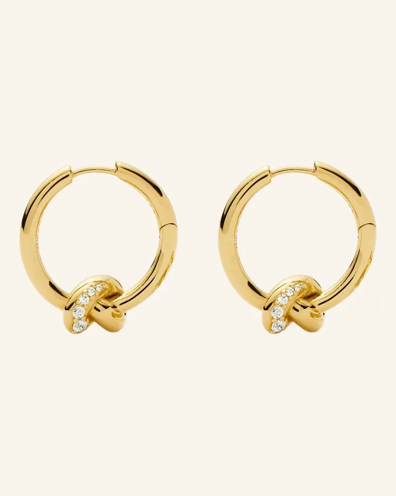 Missoma Ohrringe Lucy Williams Pavé Knot Small By Glambou gold Gold