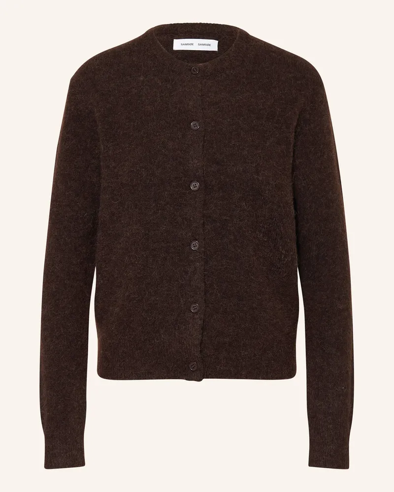 Samsøe & Samsøe Strickjacke NOR mit Alpaka Schwarz