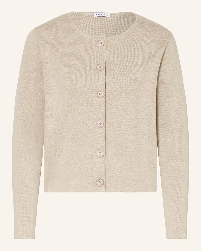 Mrs & HUGS Strickjacke mit Leinen Fxn-e1002
