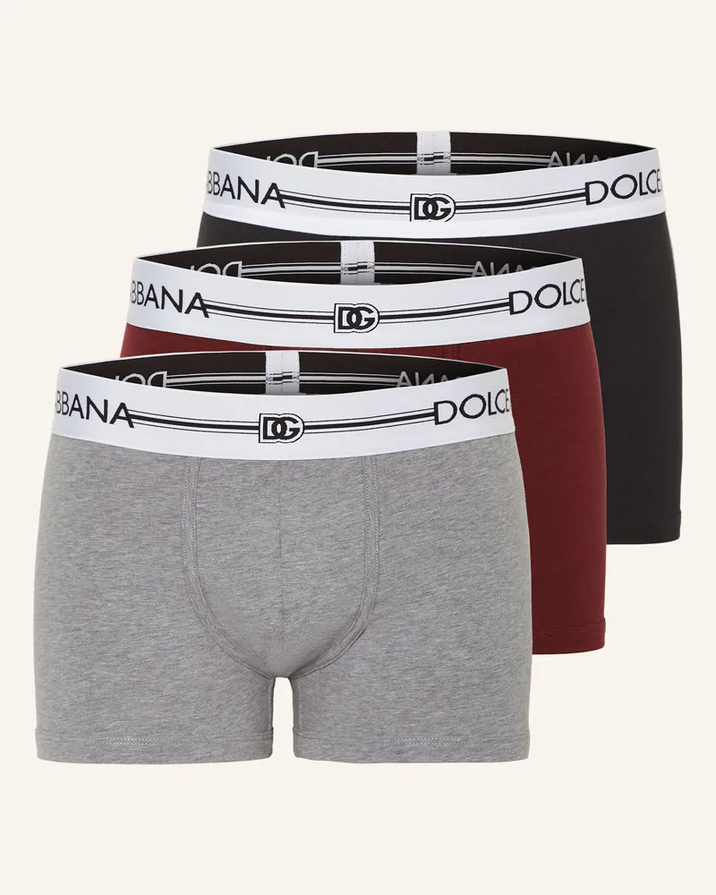 Dolce & Gabbana 3er-Pack Boxershorts Grau