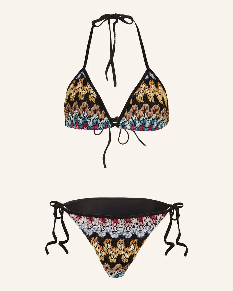 Missoni Triangel-Bikini mit Glitzergarn Schwarz