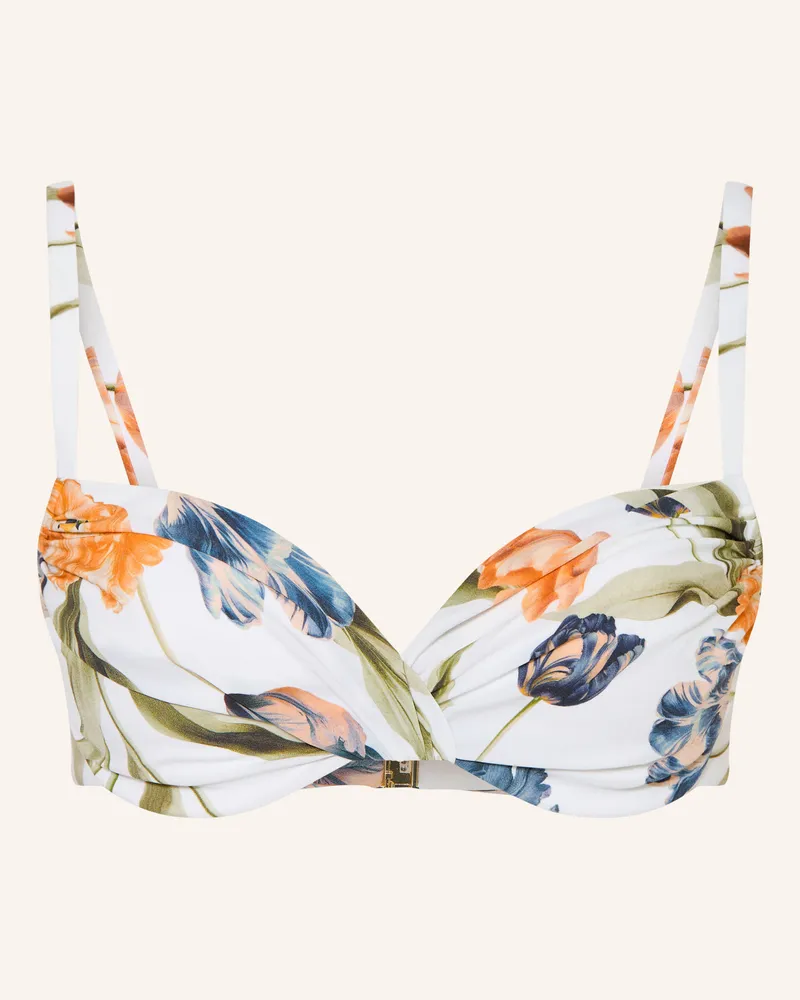 Maryan Mehlhorn Bügel-Bikini-Top Tulipe In Wickeloptik weiss Weiss