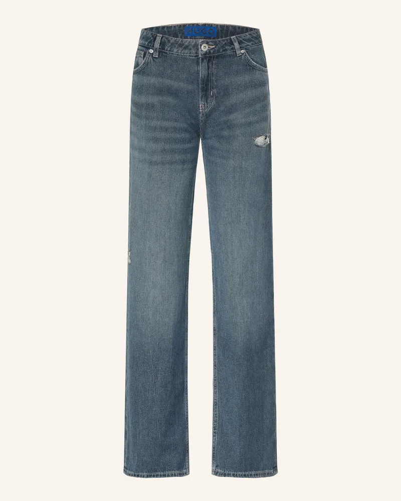 HUGO BOSS Wide Leg Jeans Gamala blau 414