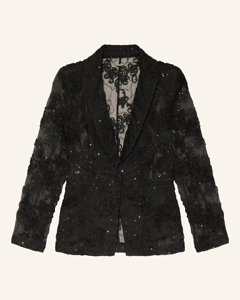 Rich&Royal Blazer mit Pailletten Schwarz