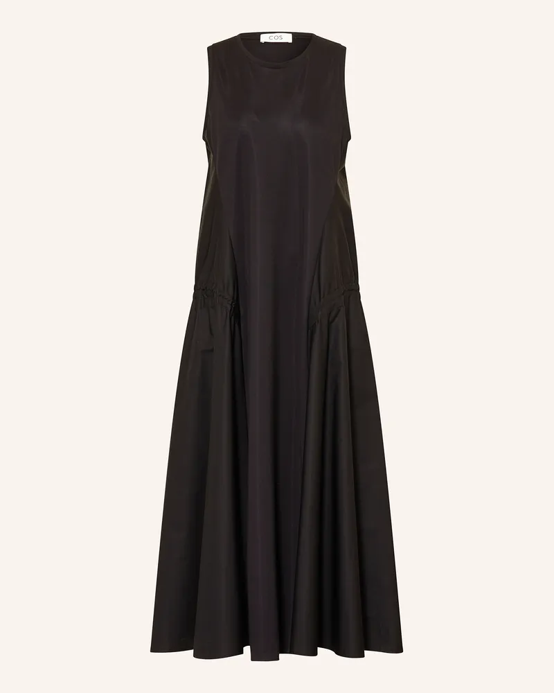 COS Kleid im Materialmix Schwarz