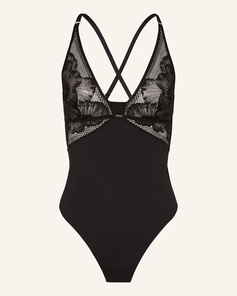 HUGO BOSS String-Body PEONY LACE Schwarz
