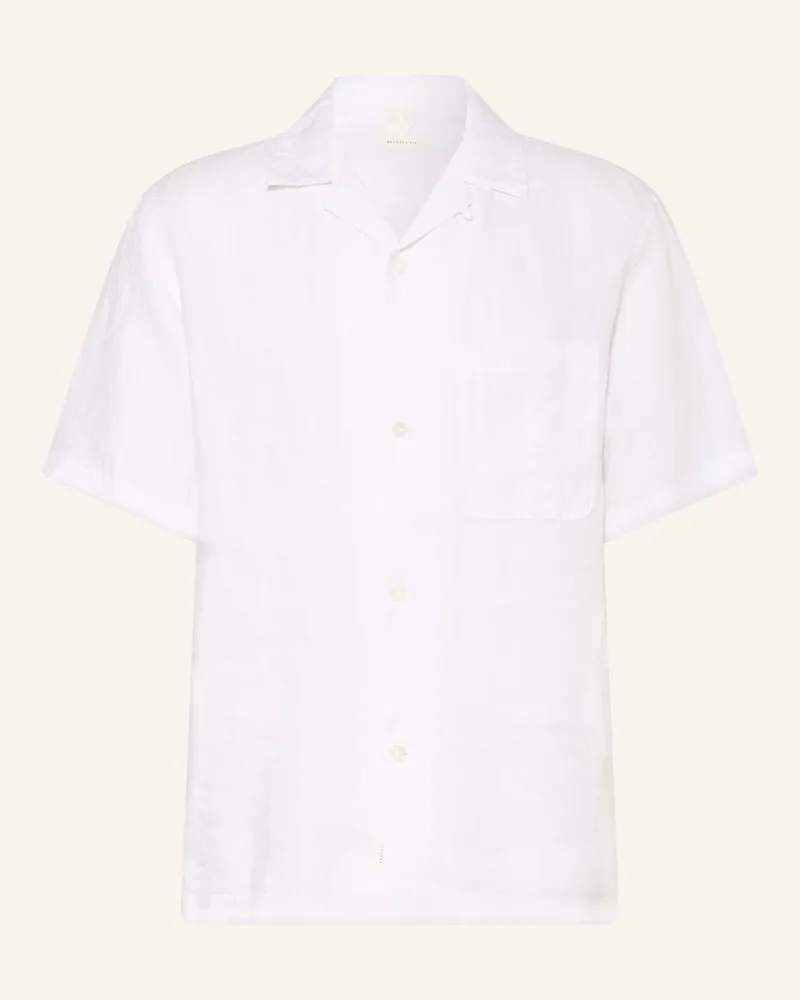 Arket Resorthemd Comfort Fit Aus Leinen weiss Weiss