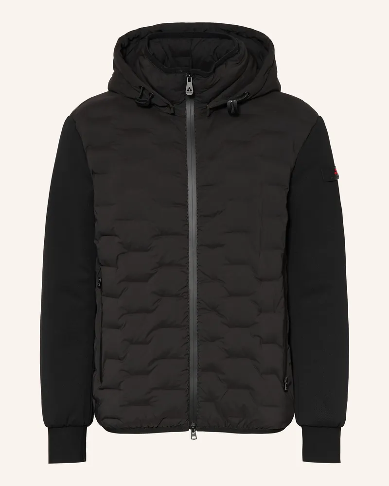 Peuterey Steppjacke Holzer Im Materialmix schwarz Schwarz