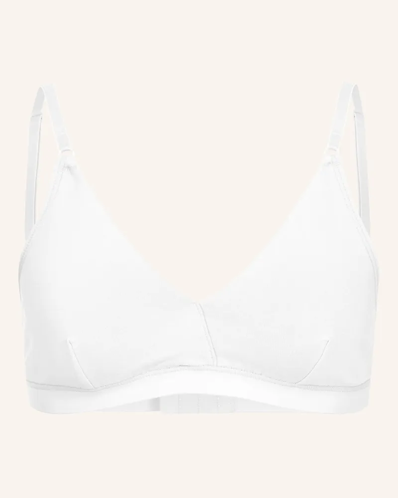 Ehrlich Textil Viola bügelloser BH mittlerer Halt aus Bio-Baumwolle - verstellbare Träger Weiss