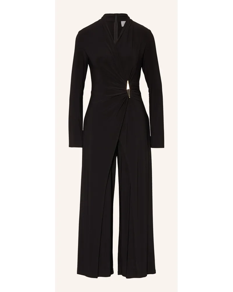 Joseph Ribkoff Jumpsuit in Wickeloptik Schwarz