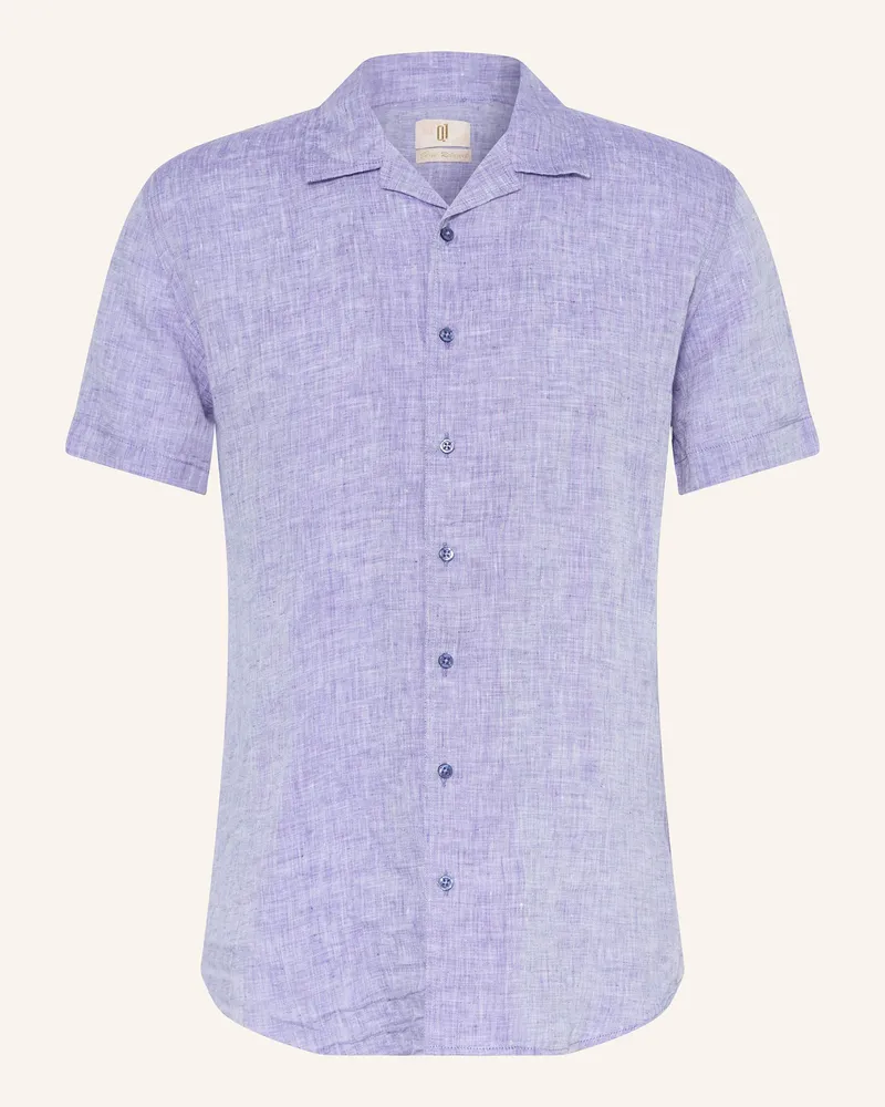 Q1 Resorthemd OLLY Regular Fit aus Leinen Blau