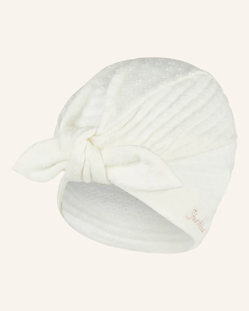Sterntaler Knotenmütze Struktur weiss Weiss
