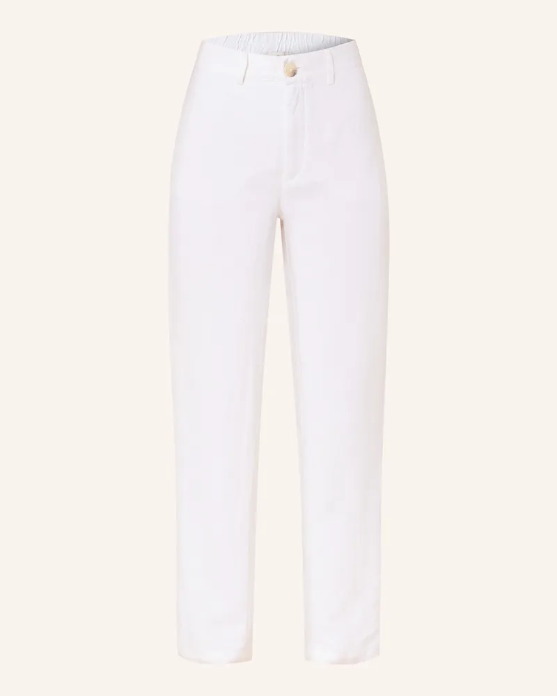Fynch-Hatton Hose mit Leinen Weiss