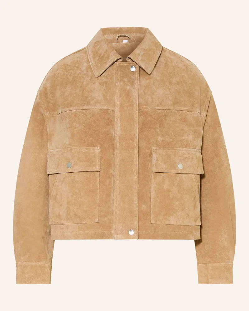 Mrs & HUGS Lederjacke beige Beige