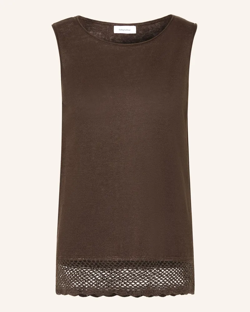 Darling Harbour Leinentop braun Dark