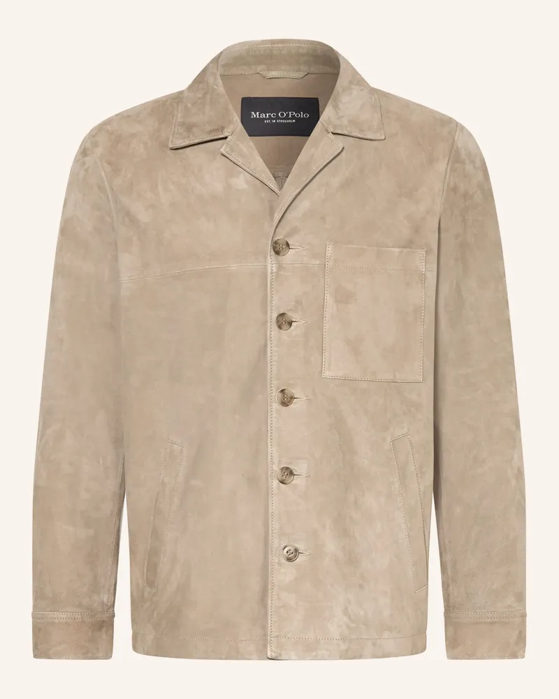 Marc O'Polo Leder-Overjacket Beige