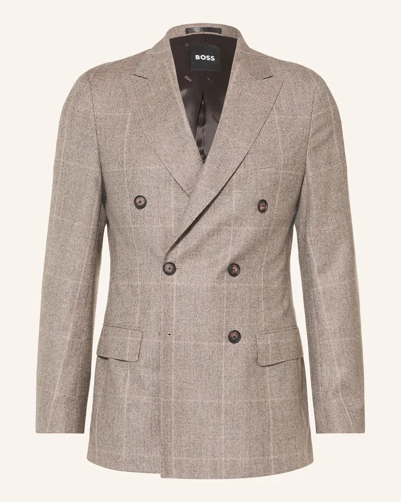 HUGO BOSS Anzugsakko Huge Slim Fit braun 248