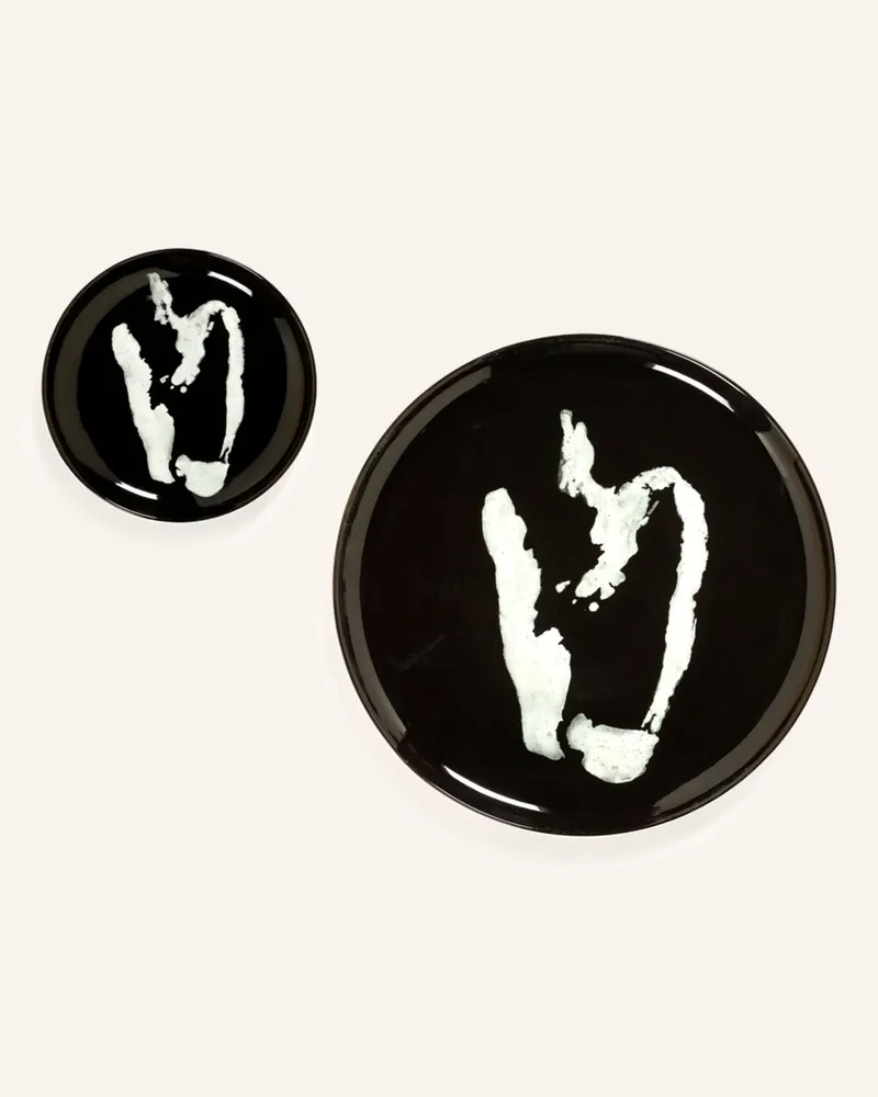 Serax 2er-Set Desertteller Feast schwarz Schwarz