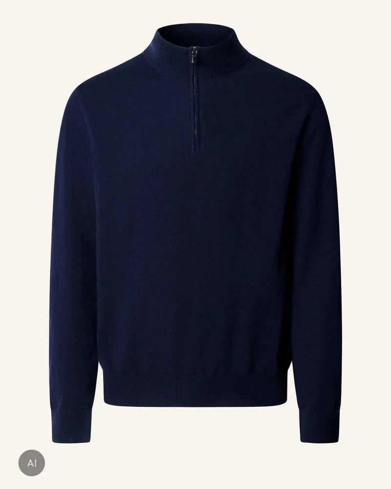 Hackett Pullover Sr Cashmere Hzip blau Dunkelblau