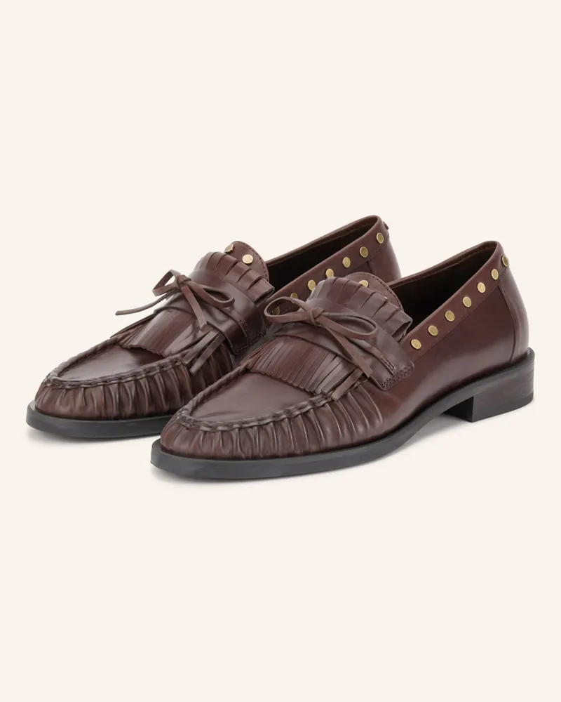 Kennel & Schmenger Loafer Mill Mit Nieten braun Dunkelbraun