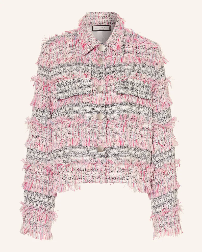 SEM PER LEI Kastenjacke Aus Bouclé Mit Glitzergarn rosa Rosa