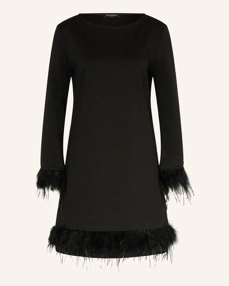 ana alcazar Cocktailkleid mit Schmucksteinen Schwarz