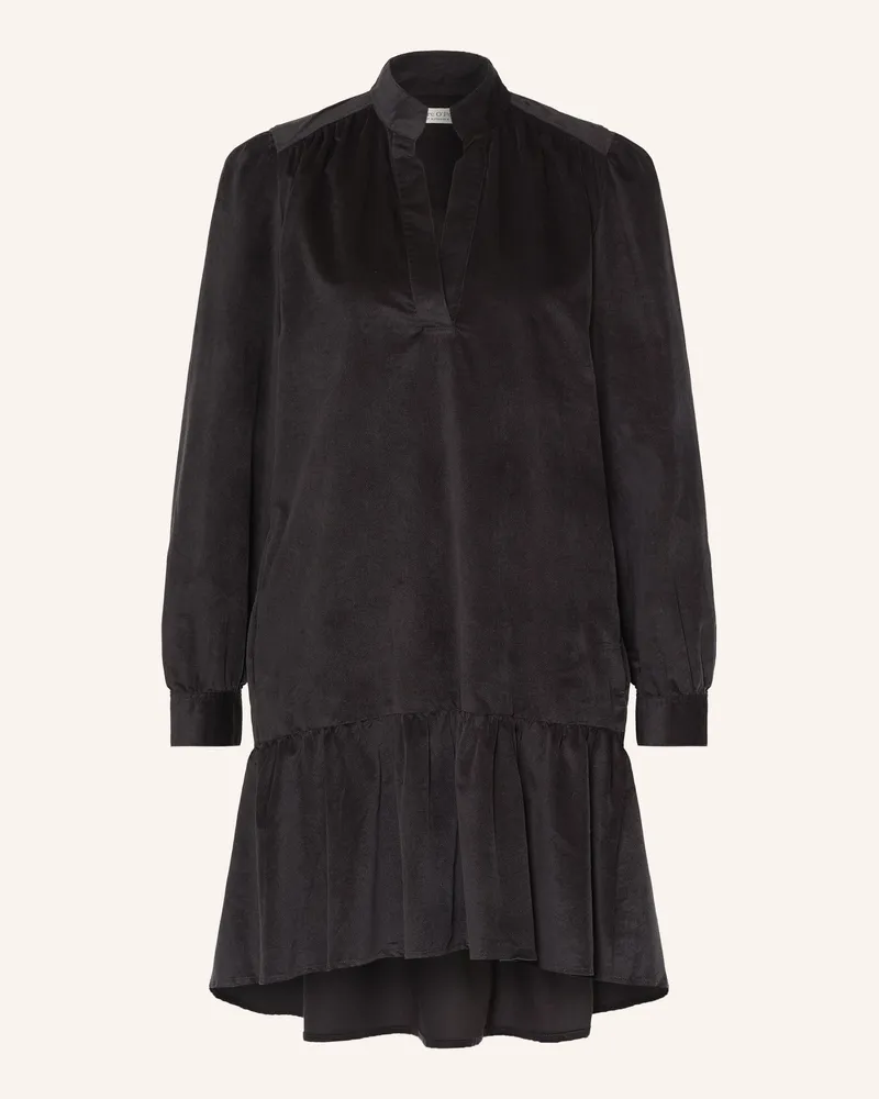 Marc O'Polo Samtkleid grau Schwarz