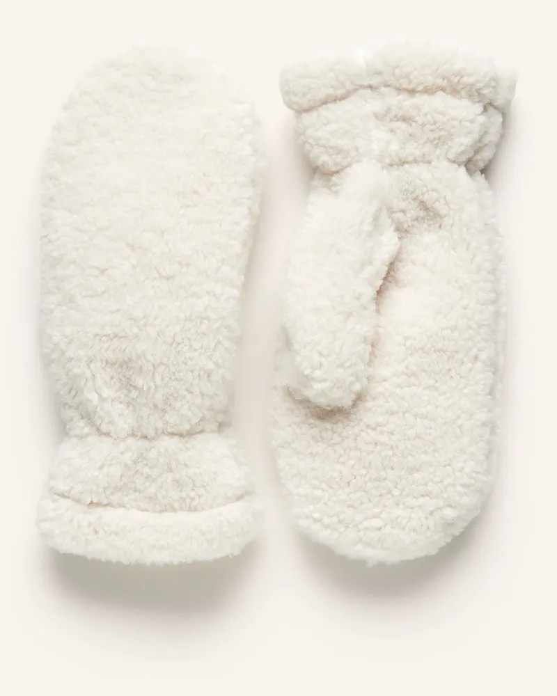 Loevenich Handschuhe aus Teddyfell Ecru