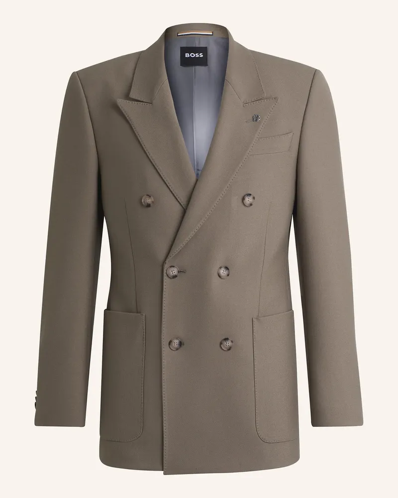 HUGO BOSS Blazer C-CALLUM-DB-PEAK-254 Relaxed Fit Braun