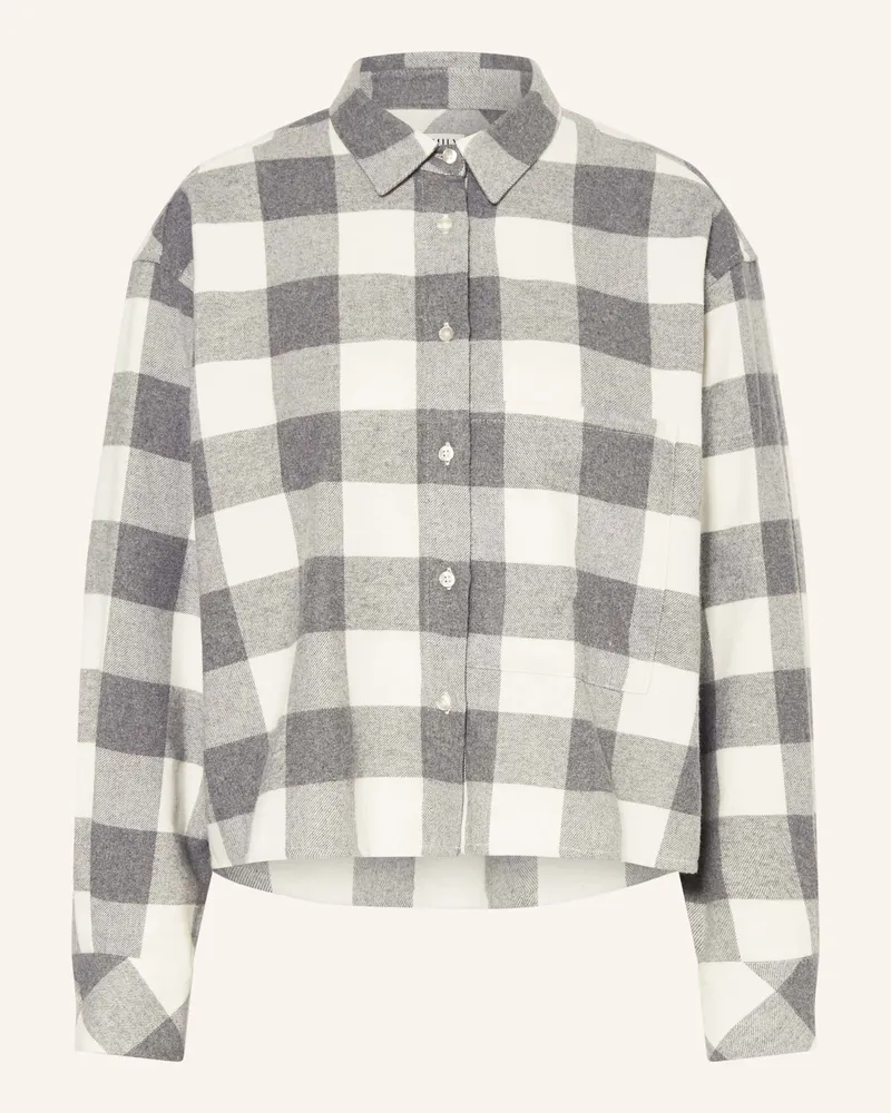 Emily van den Bergh Hemdbluse aus Flanell Grau
