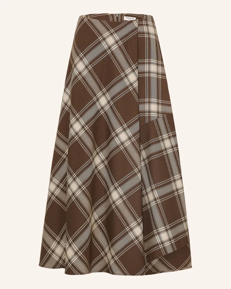 Max Mara Rock Lanoso In Wickeloptik braun Dunkelbraun