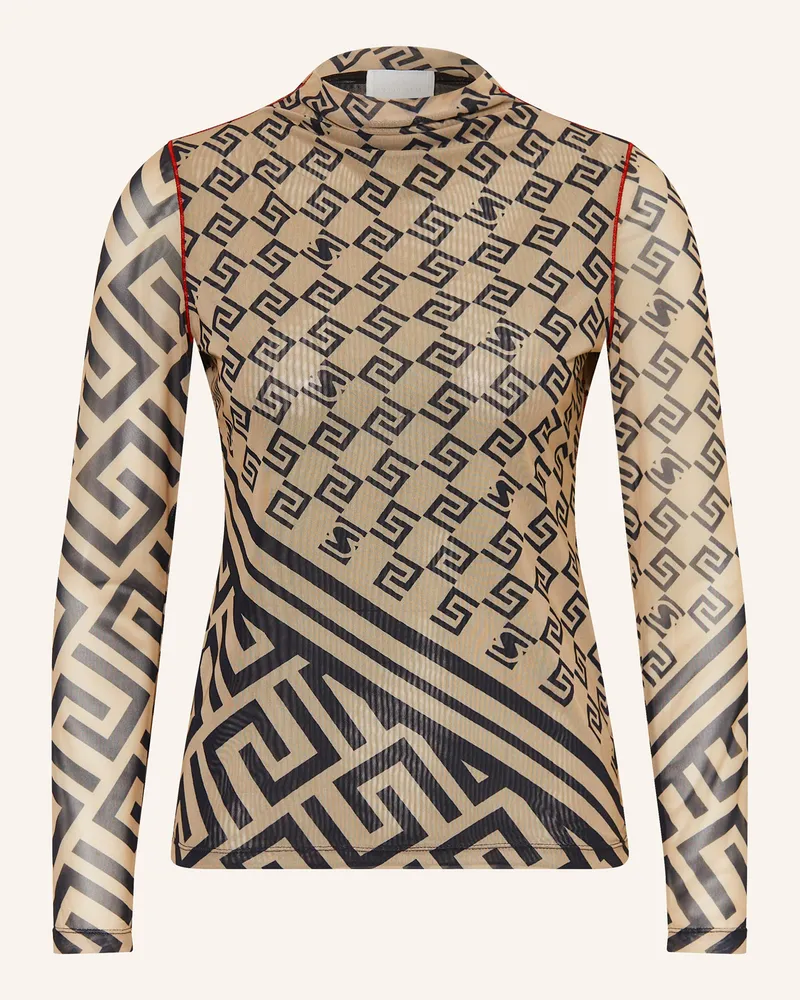 Sportalm Longsleeve aus Mesh Hellbraun